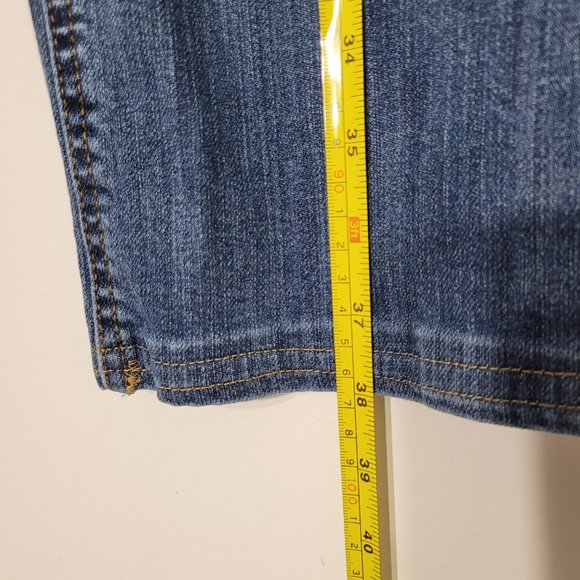 Liz Claiborne Denim Blue Jeans Stretch Straight Leg Classic Casual Womens 8 - Picture 9 of 14